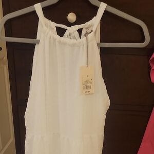 NWT Womens White A New Day Fully Lined Sleeveless Halter Dress Size Small